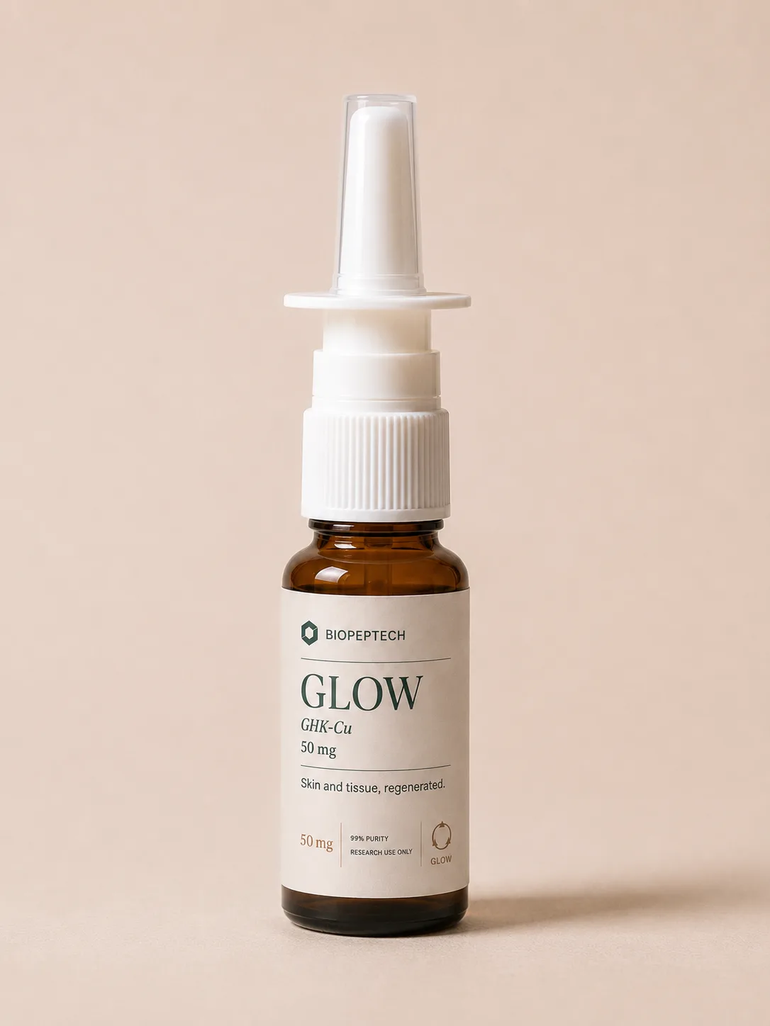 BioPepTech GLOW nasal spray — GHK-Cu