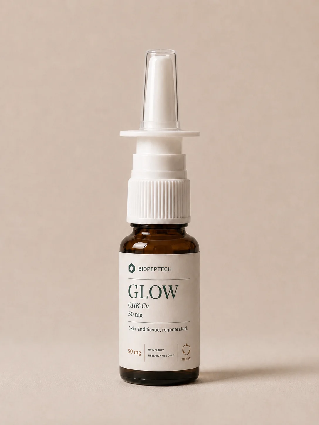 BioPepTech GLOW nasal spray — GHK-Cu